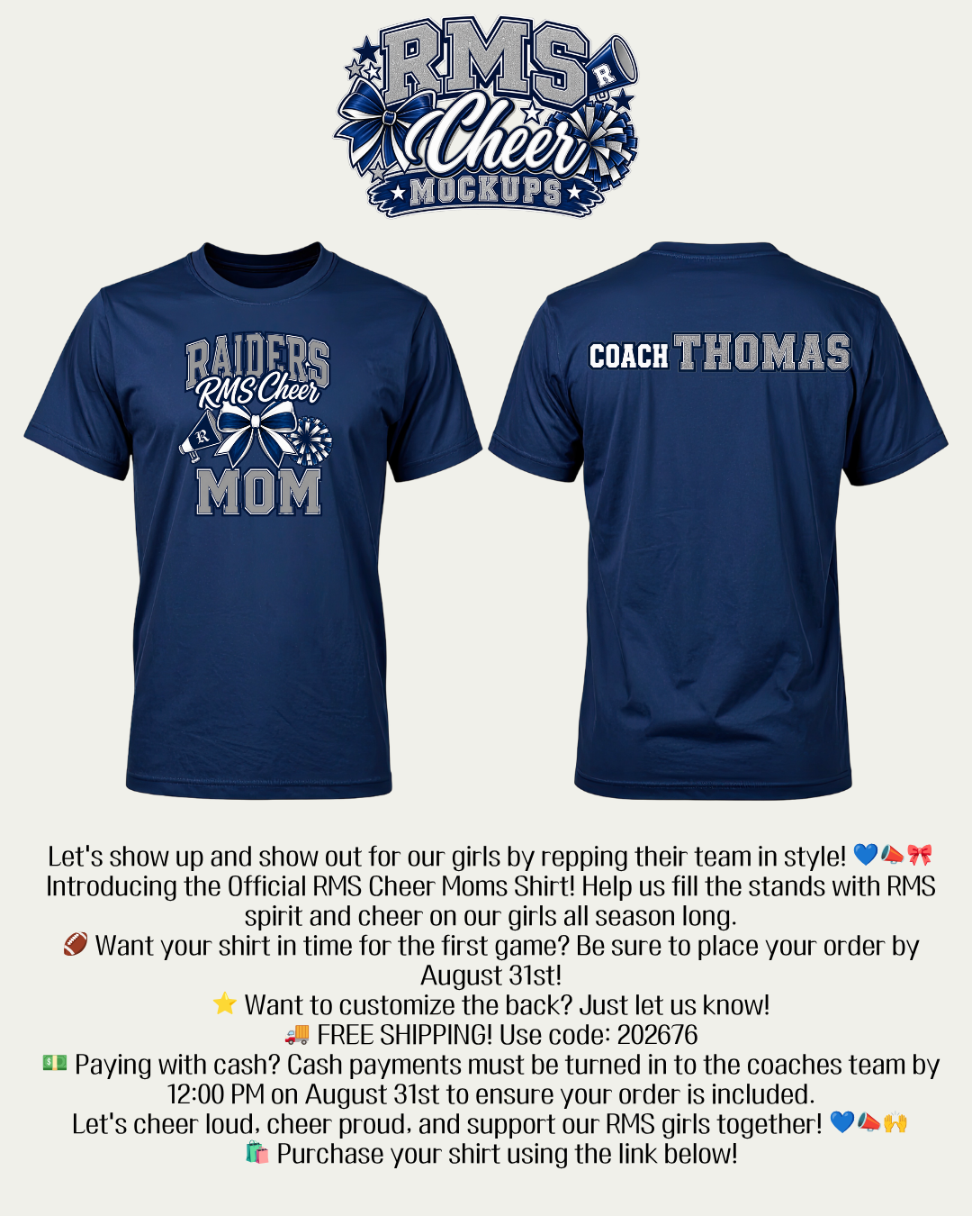 RMS Cheer Mom Shirts
